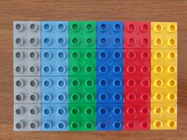 Lego Duplo (55) 24 Bausteine 2x2 Noppen