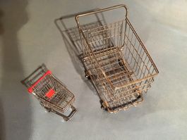 Miniatur-Einkaufswagen, 2 Stk. - Super Zustand!