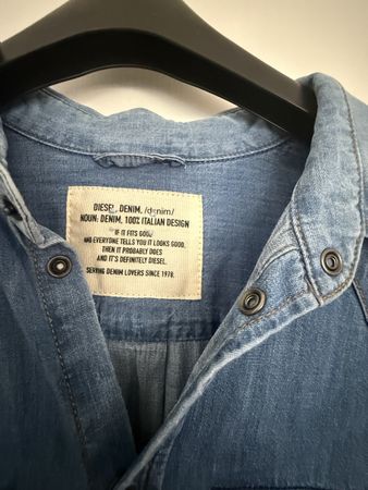 Diesel Jeans Kleid / langes Jeanshemd Denim Kleid