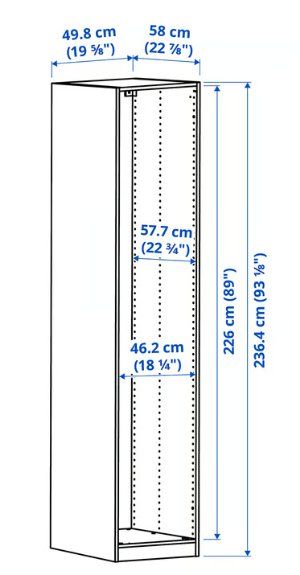 Ikea Armadi: Ikea Pax Schrank 236x58x50cm – Usato da Zürich venduto da mil_d5v9