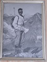 Bergsteiger Bergführer Altes Foto im Rahmen