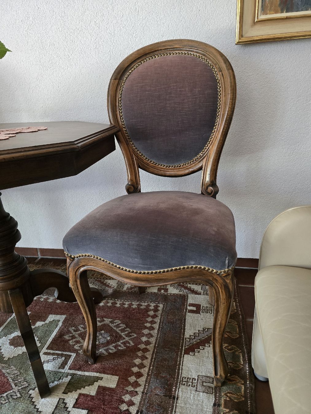 Set di tavolo e panche: Esstisch mit 2 Polsterstühlen im Louis-Philippe-Stil – Usato da Würenlos venduto da Lea.Maria.Hotz 1