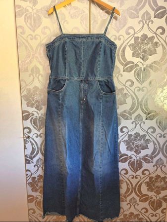 Jeans Kleid Sommerkleid Trägerkleid Denim Grösse 40 / XL