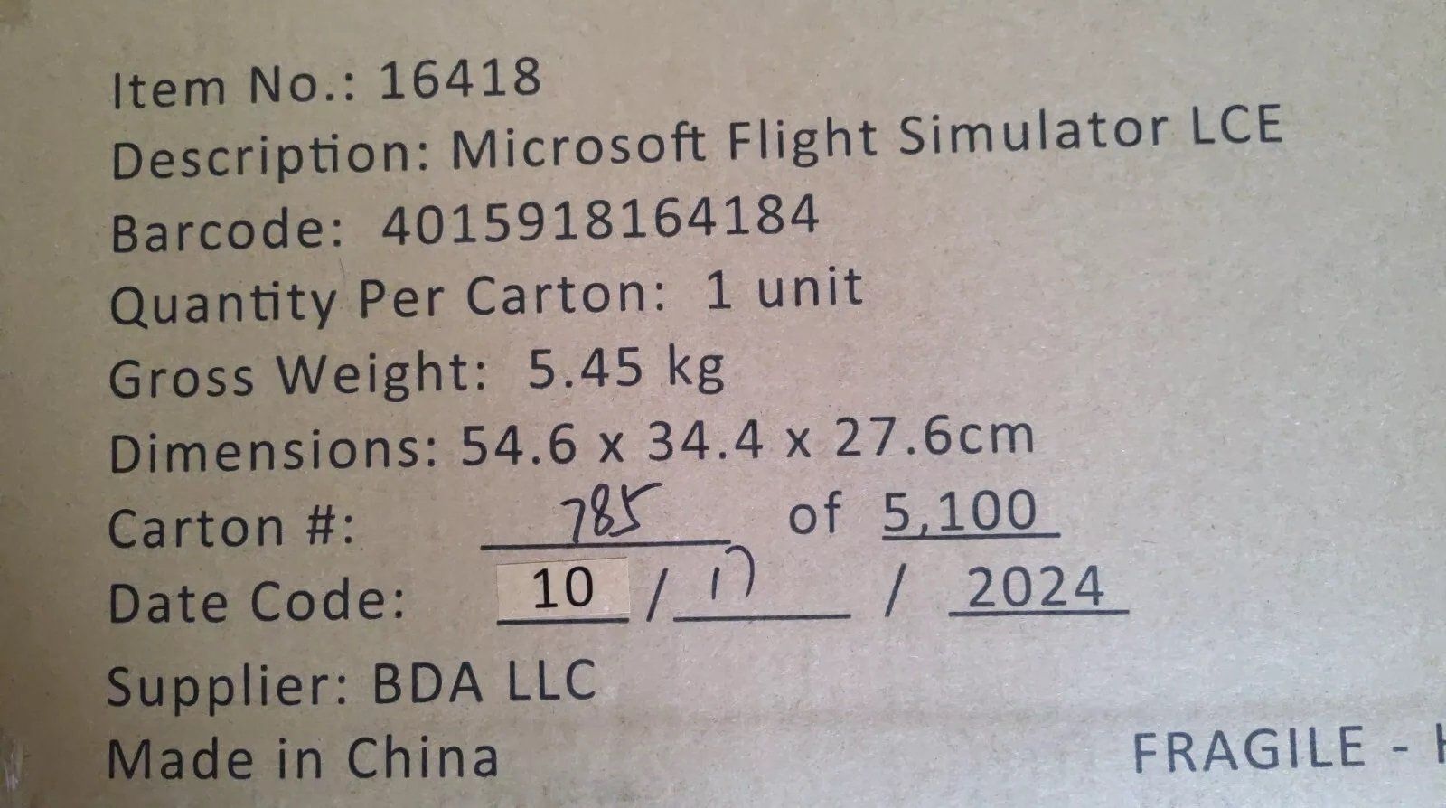 Microsoft Giochi: Flight Simulator 2024 Limited Collector's Edition  #185/5100 – Nuovo e nell'imballaggio originale da Brütten venduto da Sk8terboy 1