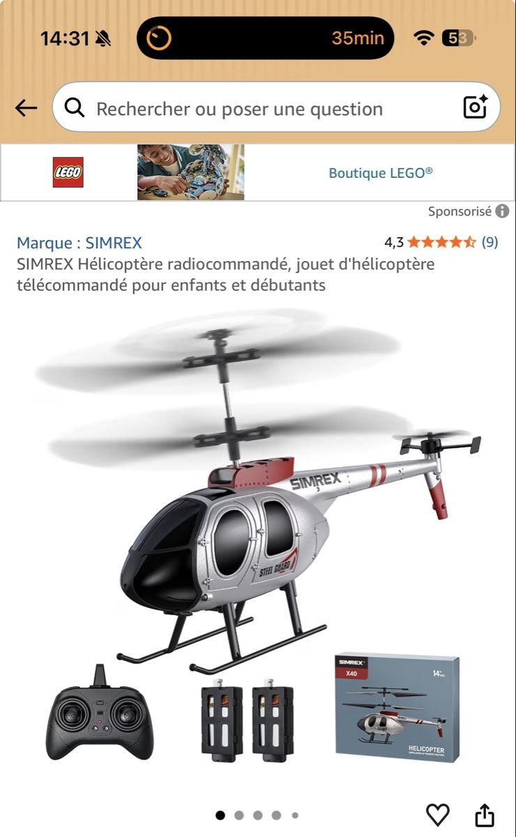 RC Modellbau: SIMREX X40 Hélicoptère radiocommandé, jeu neuf – Neu und originalverpackt aus Lausanne von gio_qwg7 1