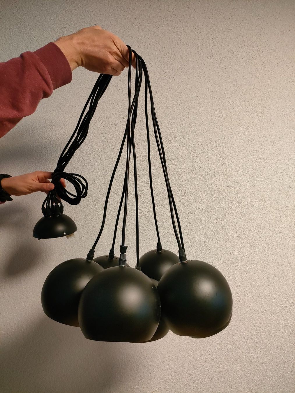 Lampadari & plafoniere: Schwarze Kugelleuchte, Lampe, Deckenlampe – Usato da Wiesendangen venduto da s_er 4