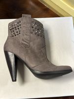 Estrada Stiefeletten Wildlederimitat Grau Gr. 38 Neu!