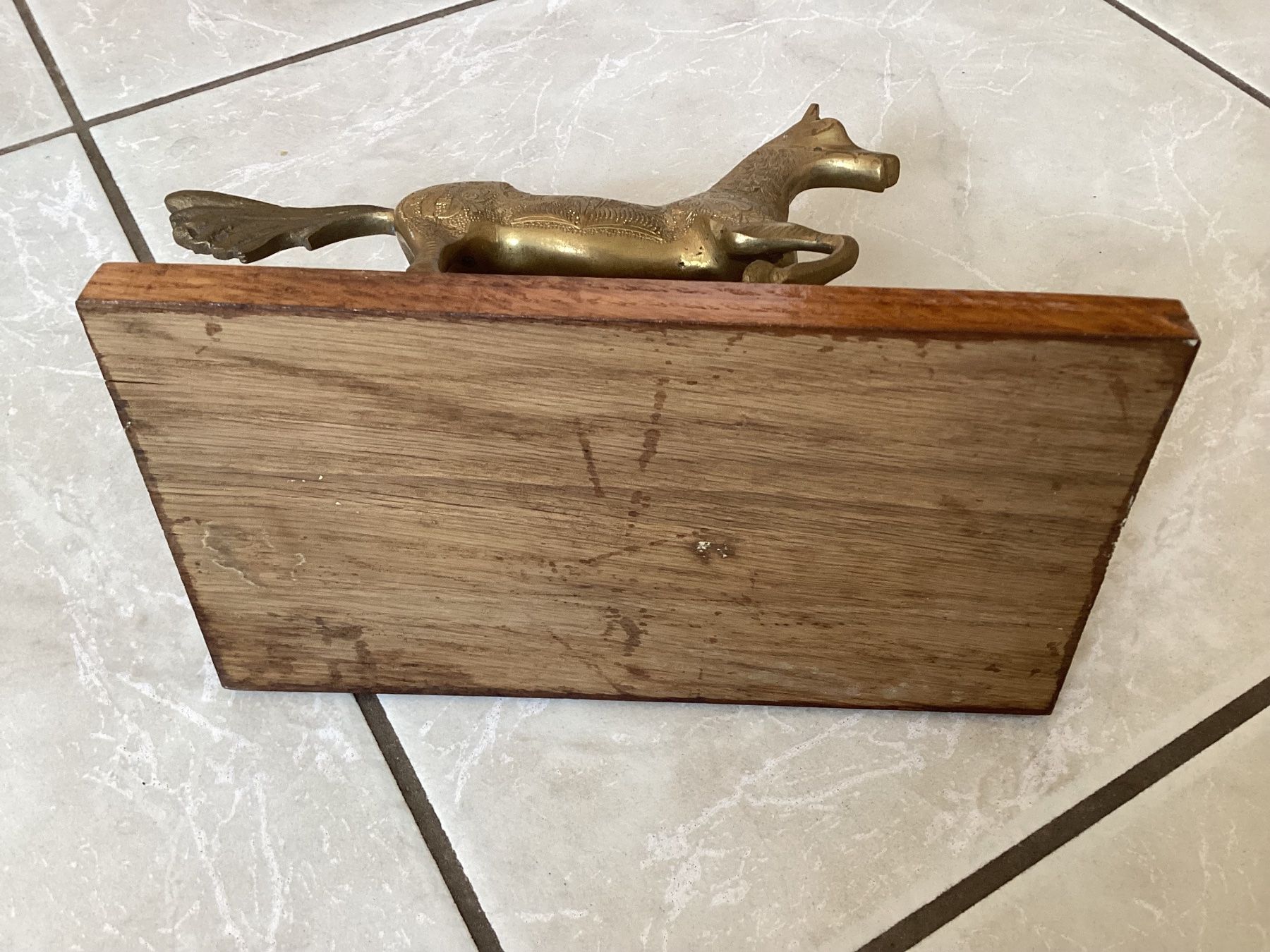 Skulpturen & Statuen: Messing Pferde auf Holzsockel ! Mit Muster ! – Gebraucht aus Schöfflisdorf von seahorse61 3