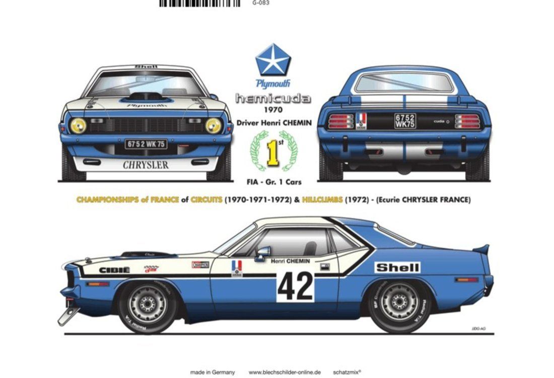 Insegne: Blechschild-CHRYSLER PLYMOUTH – Nuovo e nell'imballaggio originale da Rupperswil venduto da big-one-sale