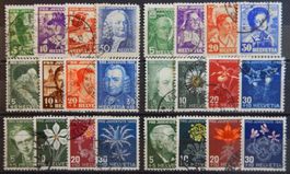 Schweiz PJ ex. Kat. 69-124 gest. 1934/47 Kat. 193 Fr.