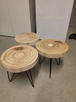 Holz Beistelltisch 3 Stück zusammen 