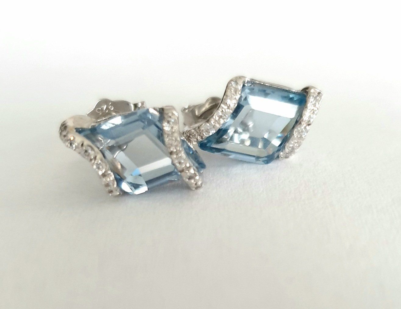 Orecchini pendenti & Orecchini a lobo: Silber 925 Ohrringe mit Aquamarin, Ozeanblua & elegant - Neu – Nuovo e nell'imballaggio originale da Uetikon am See venduto da Coralreef 2