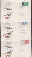 3 Stk. Umschläge " Aerophilisten-Tag." Samedan 1967