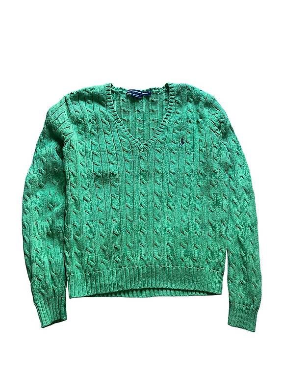 Ralph Lauren Maglioni & Felpe: Green Ralph Lauren Cable Knit Sweater – Nuovo (secondo la descrizione) da Erstfeld venduto da RewearKollektiv