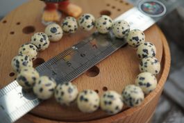 Dalmatiner Jasper    Edel  ca 10mm     Armband     Ab 1.-(1)