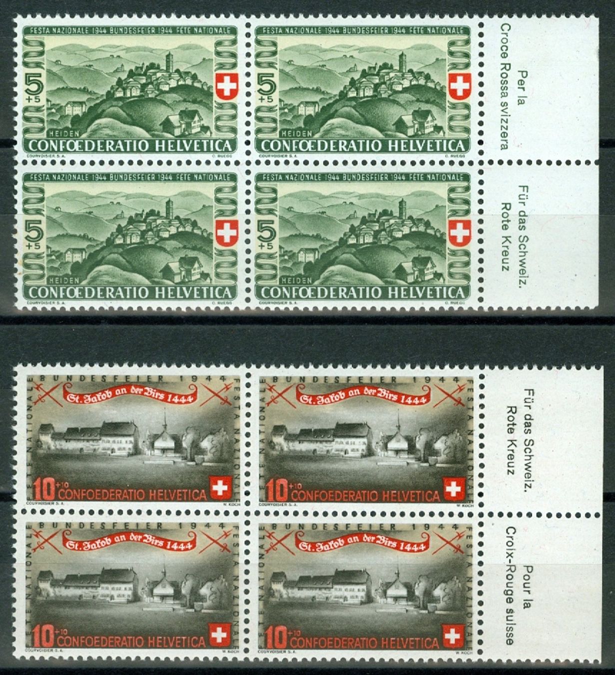 Tutti i francobolli: 1944_VB Serie PP **, SBK B22 - B25; fehlerfrei – Nuovo (secondo la descrizione) da Thun venduto da Nissan 1