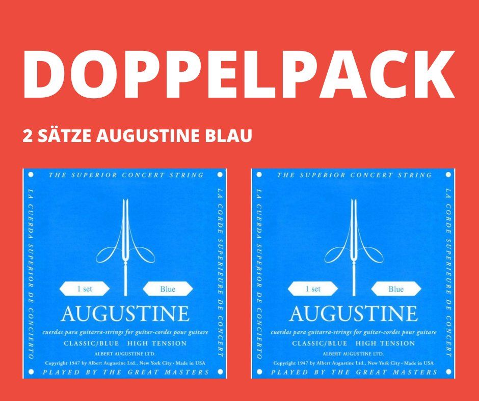 Strumenti musicali: 2 Pack Augustine Blau - für klassische Gitarre – Nuovo e nell'imballaggio originale da Grimisuat venduto da musicgear.ch