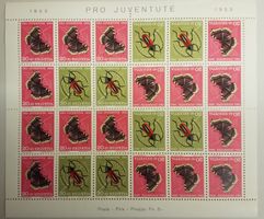 Joz41, Kehrdruckbogen Pro Juventute postfrisch Kt. 550.-