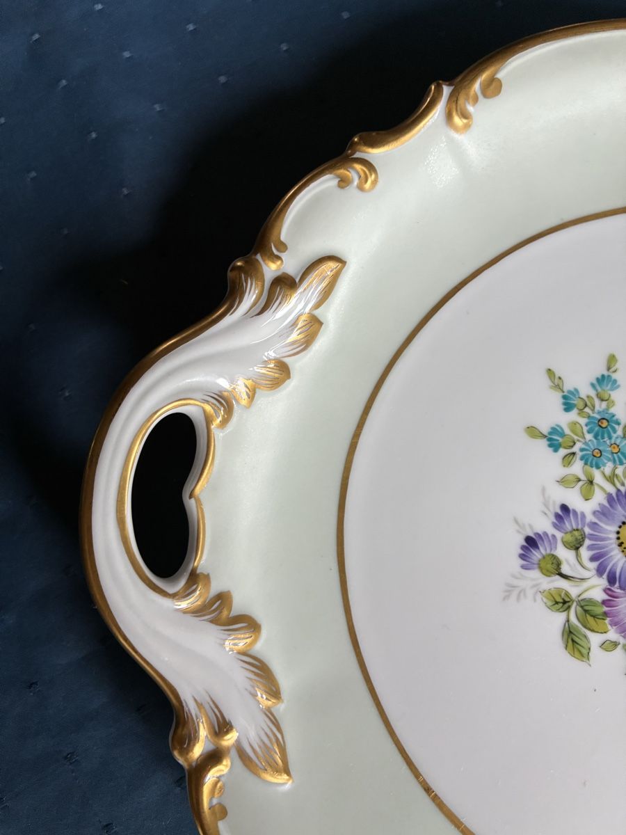 Ciotole: M. Marr - Gebäckschale mit Blumendecor – Usato da Dornach venduto da Rosengarten 1