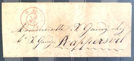 1845 Vorphila Brief - Zürich ( Rot ) - Rapperswil