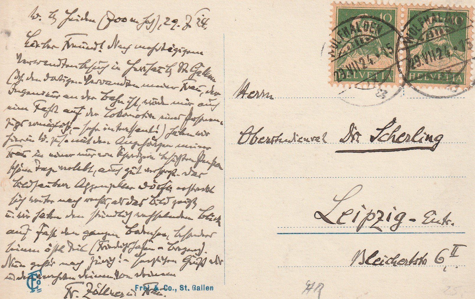 Cartes postales: Wolfhalden - 1924 – D'occasion à uttwil par Koehlerfred 1