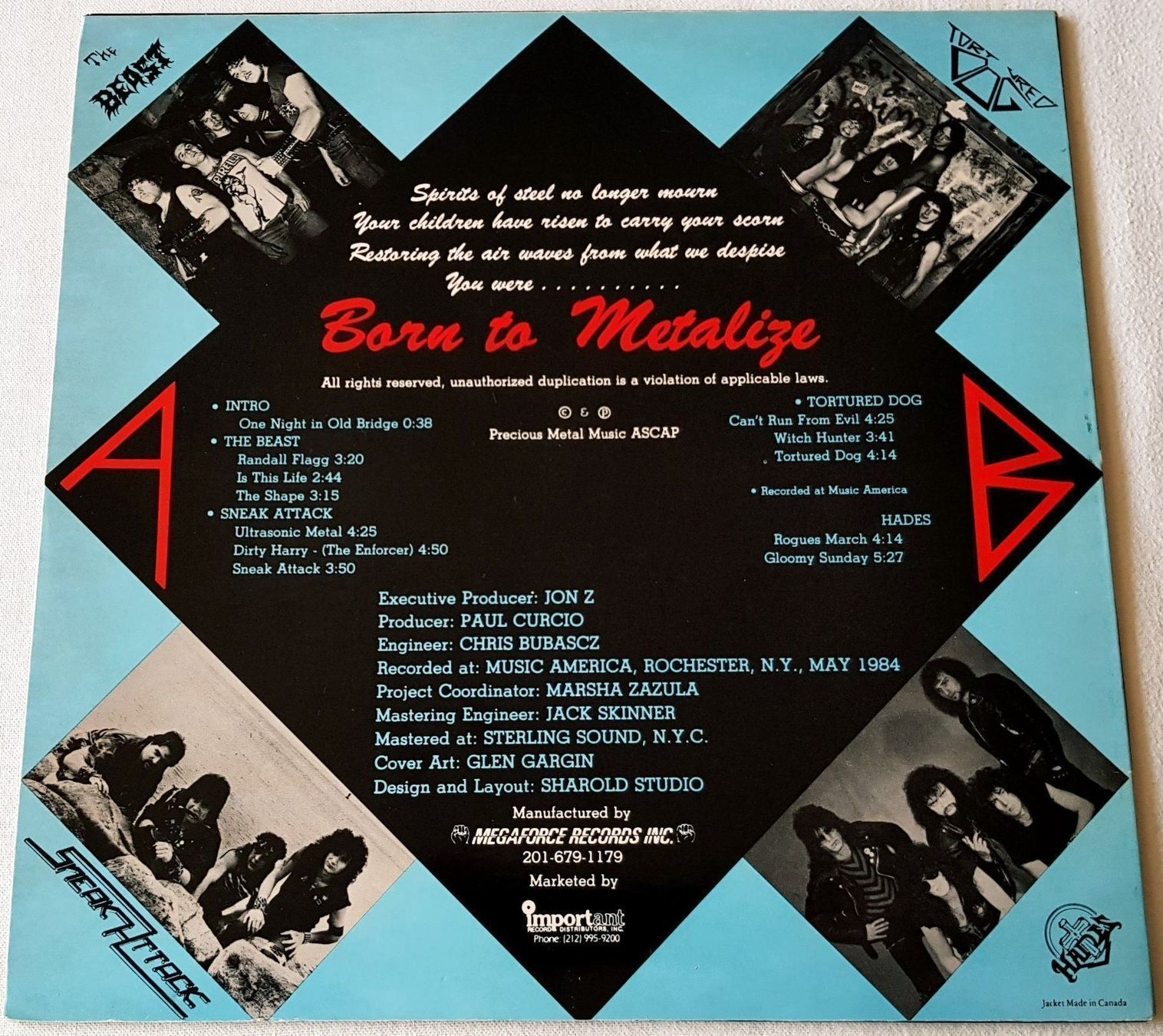 Dischi in vinile: Born To Metalize - LP - 1984 - US First Press - Megaforce – Usato da Uster venduto da Zardodel 1