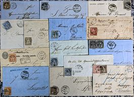 Konvolut ab 1886 Sitzende Helvetia verschied. Belege ab 1.-