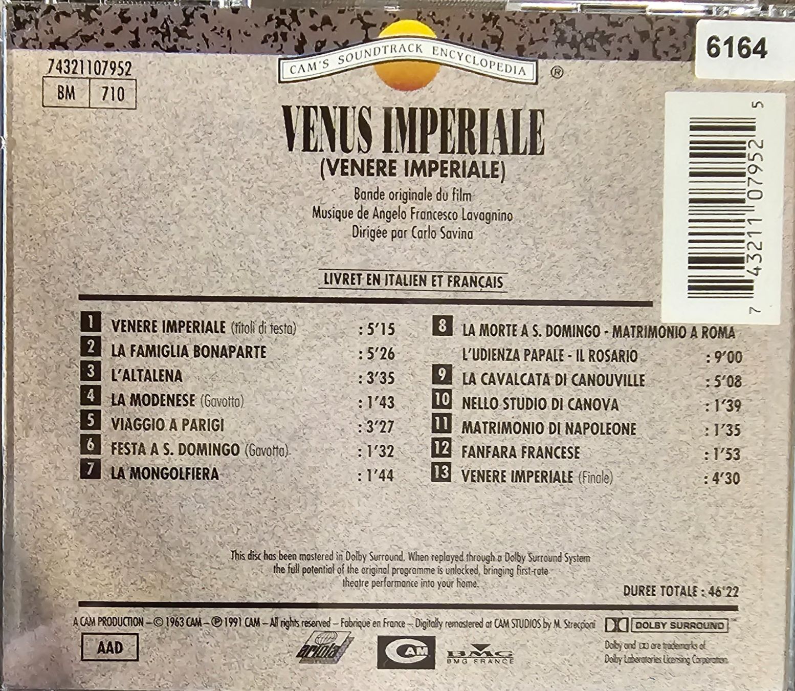 CDs: Venus Imperiale / Venere Imperiale - Soundtrack – Gebraucht aus Wahlen b. Laufen von Cg10 1