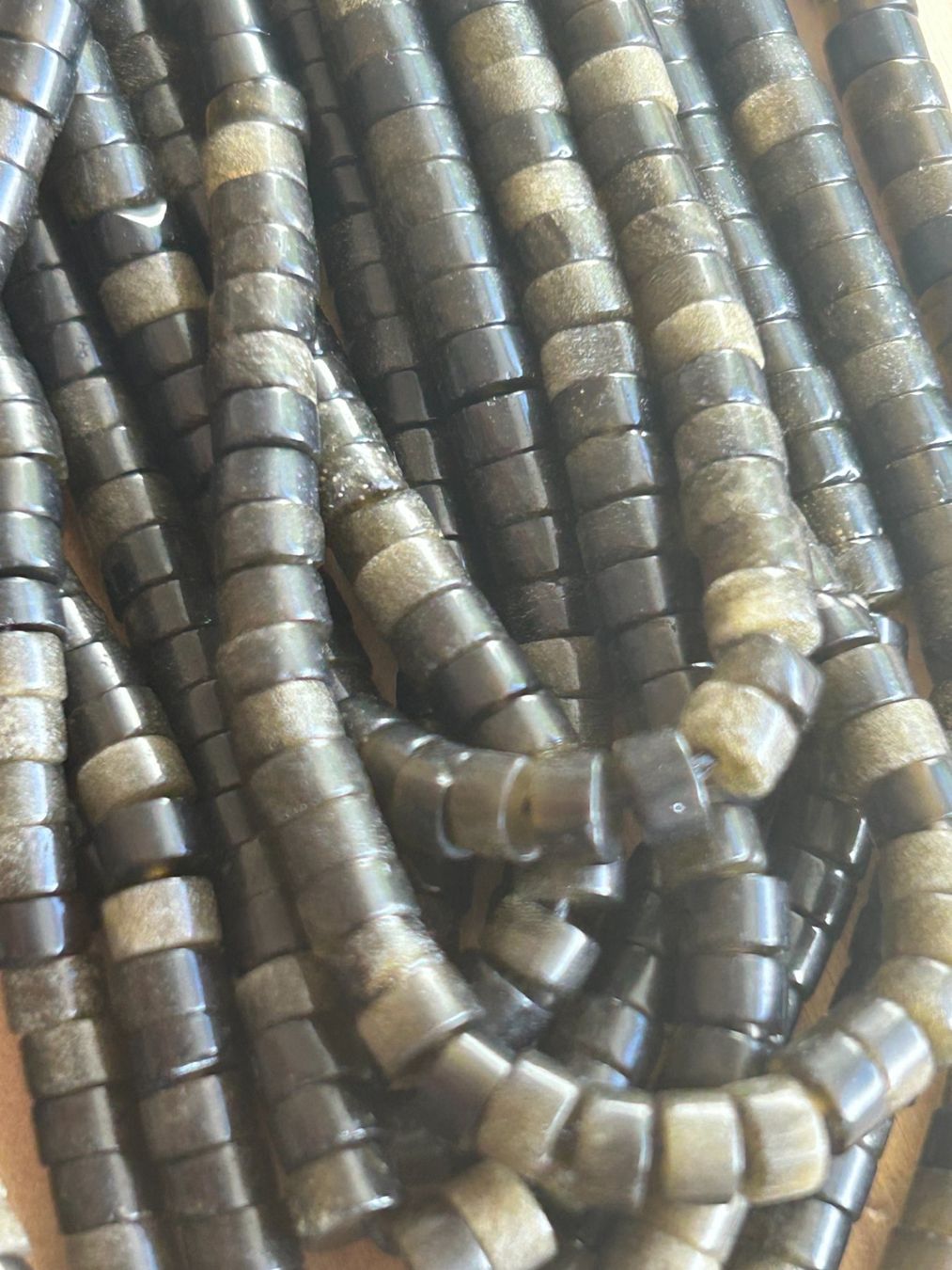 Pietre preziose: Strang echte golden Obsidian Scheiben 2x4 mm – Nuovo e nell'imballaggio originale da Niederrohrdorf venduto da Ytobi 2