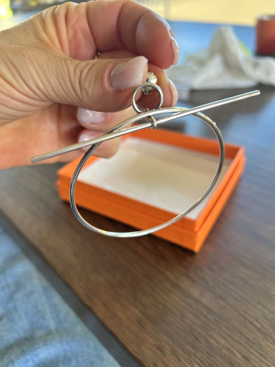 Hermès Orecchini pendenti & Orecchini a lobo: Boucles d’oreilles créoles Hermès Loop – Usato da Lully VD venduto da Garance040 6