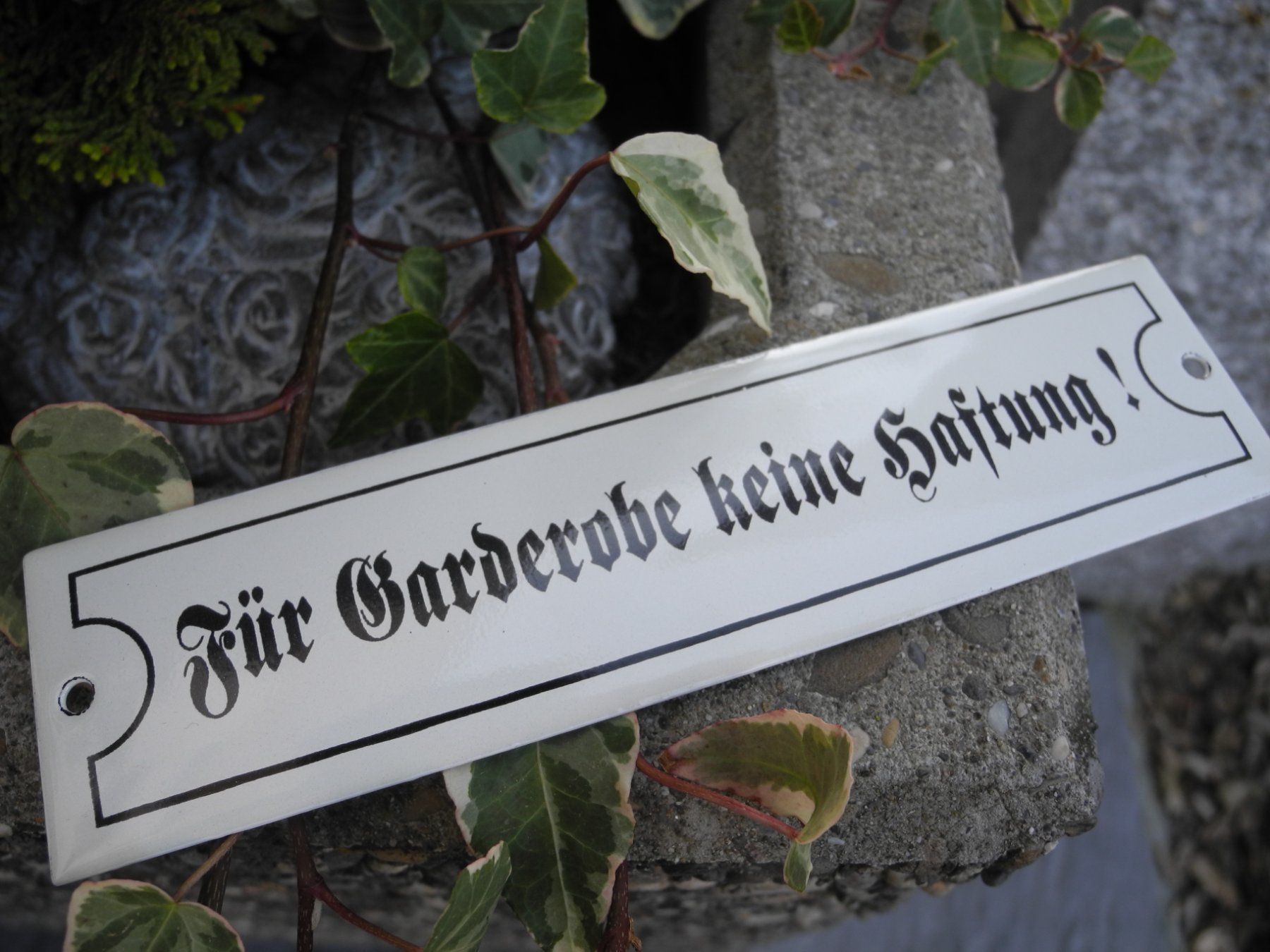 Insegne: GARDEROBEN EMAILSCHILD – Nuovo (secondo la descrizione) da Reinach AG venduto da Huckleberrysix 1