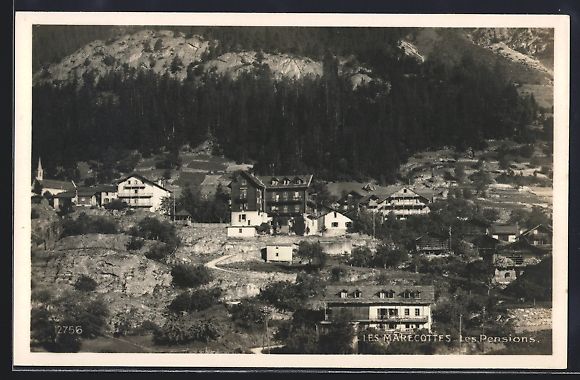 Cartoline postali: Les Marecottes, Les Pensions, Blick auf  – Usato da Berlin venduto da bartko-reher