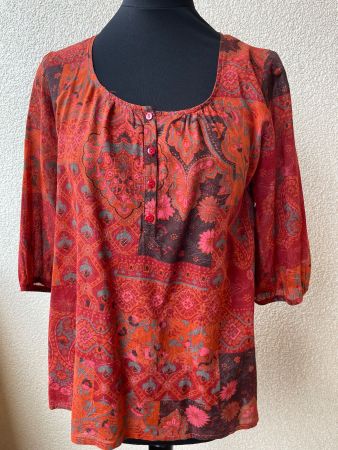 Très jolie blouse en voile de coton, taille S