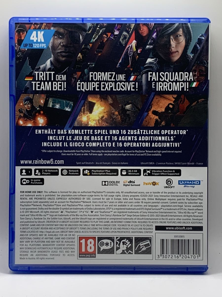 Sony Giochi: Rainbow Six Siege Deluxe Edition - PS5 – Usato da Ostermundigen venduto da RG-Collector 1