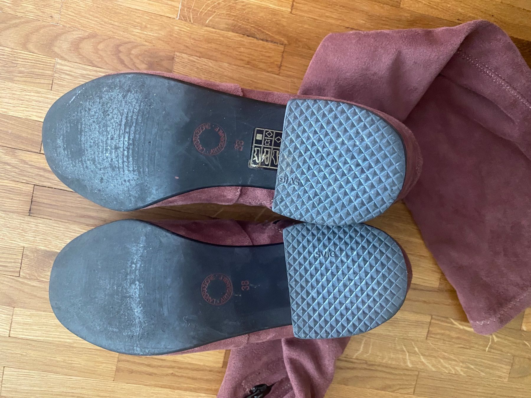 Scarpe da donna: Wildleder Stiefel rosa – Usato da Zürich venduto da sinka 5