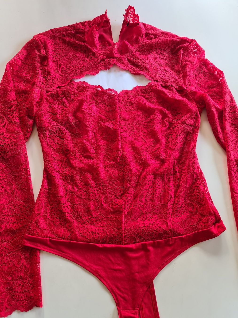 Altra biancheria intima: Damen langarm Spitzenbody Grösse 38/40 – Nuovo (secondo la descrizione) da Contra venduto da Lylou0 2