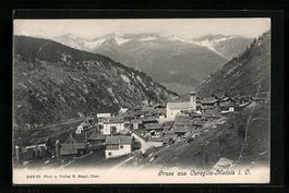 Curaglia-Medels, Ortsansicht mit Bergpan