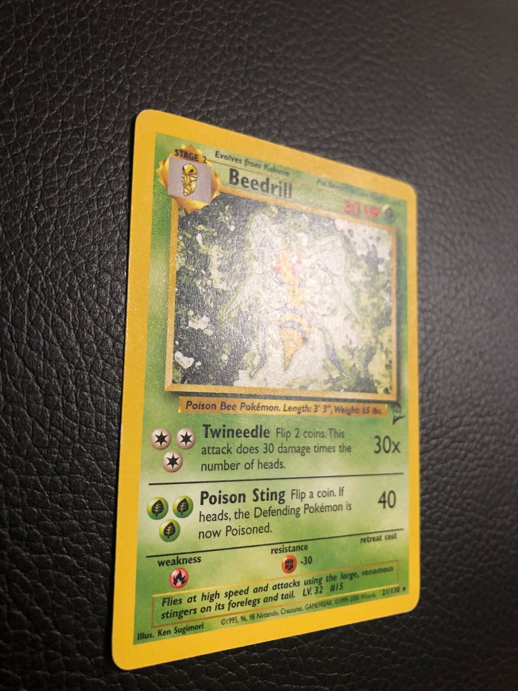 Pokémon Sammelbilder & Trading cards: 2000 Base Set 2 - Beedrill rare 21/130 Ab 1 – Gebraucht aus Paradiso von Pkmn10 1