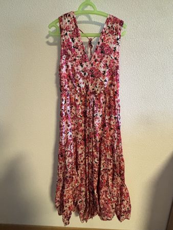 Robe longue à motif fleuri