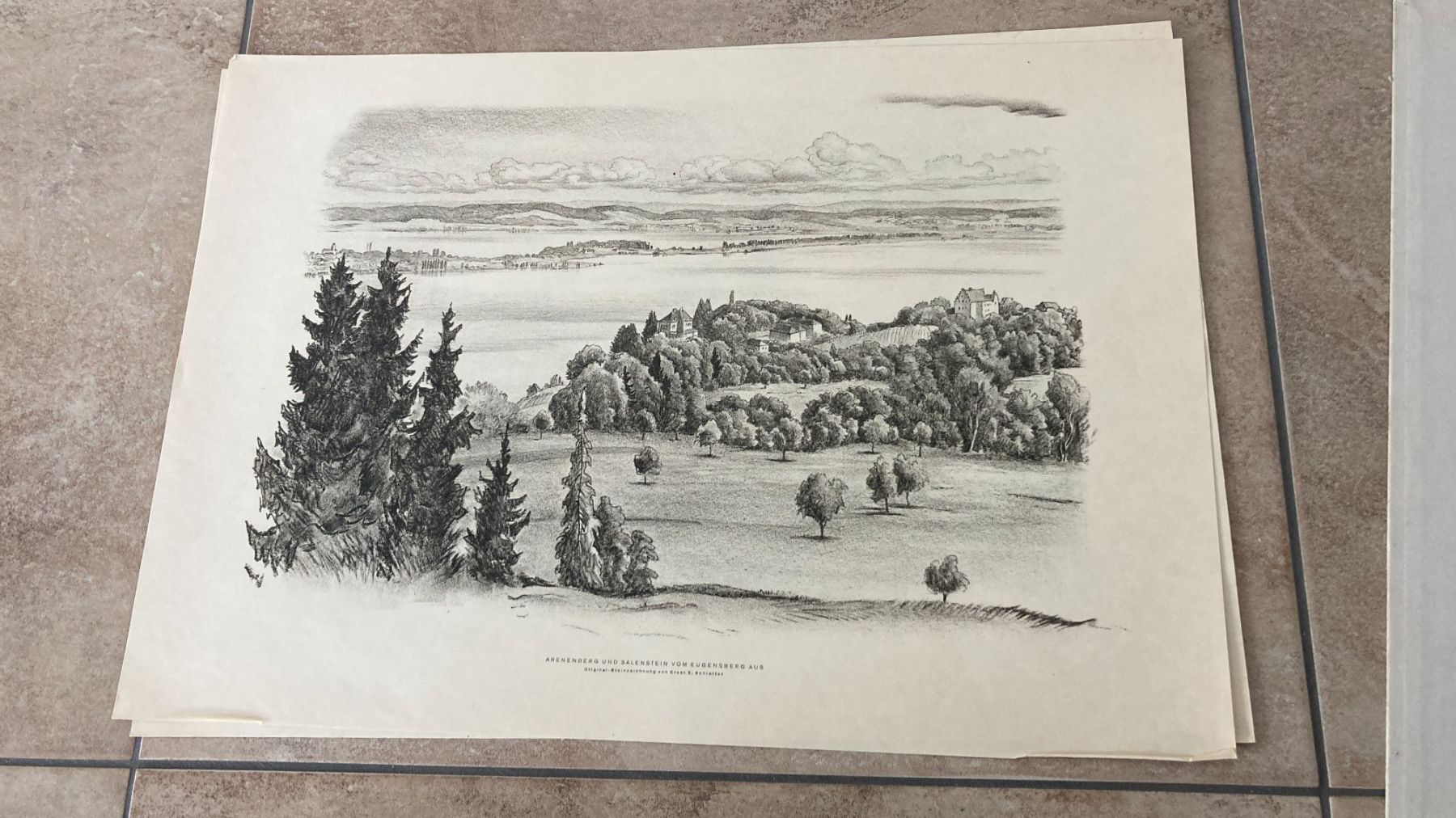 Grafica & Litografie: 12 Originallithographien Kt.Thurgau von Emil E. Schlatter – Usato da Rümlang venduto da Funkey3 3