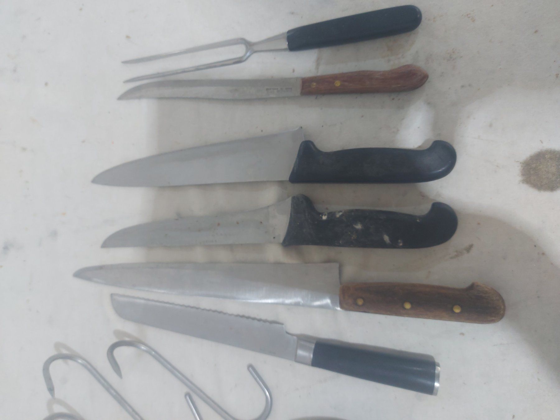 Coltelli da cucina: Profi-Fleischermesser-Set, 10-teilig , mit Tranchiergabel ; – Usato da Rheinau venduto da profitronic.shop 5