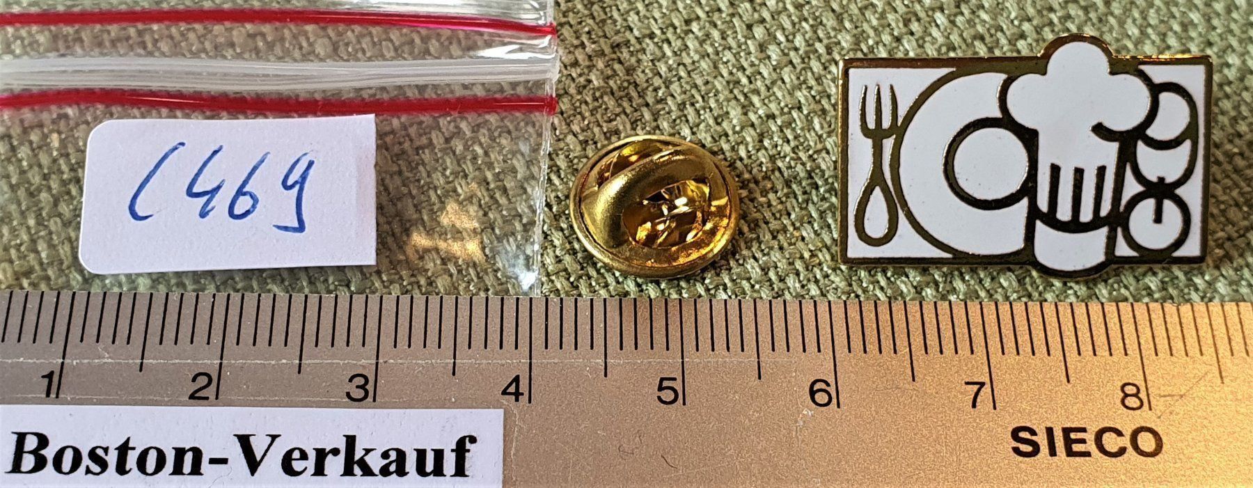 Placchette & Badge: C469 - Pin Bahnhof Buffet Chefkoch – Usato da Reinach BL venduto da Boston-Verkauf 2