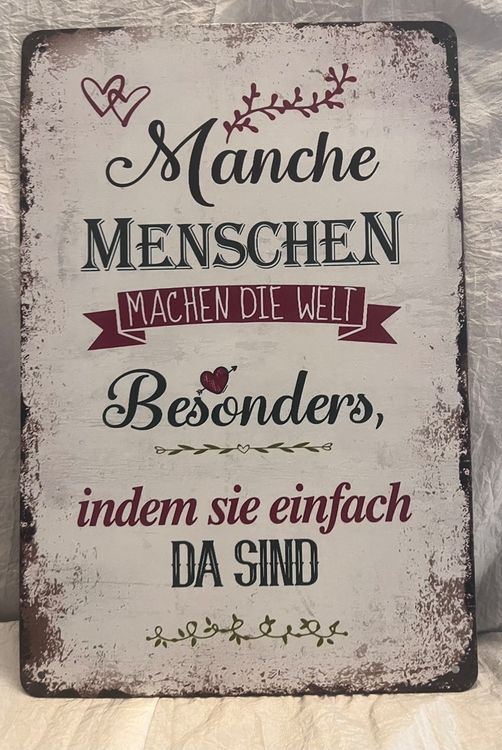 Sehr schönes Blechschild mit Spruch Kaufen auf Ricardo