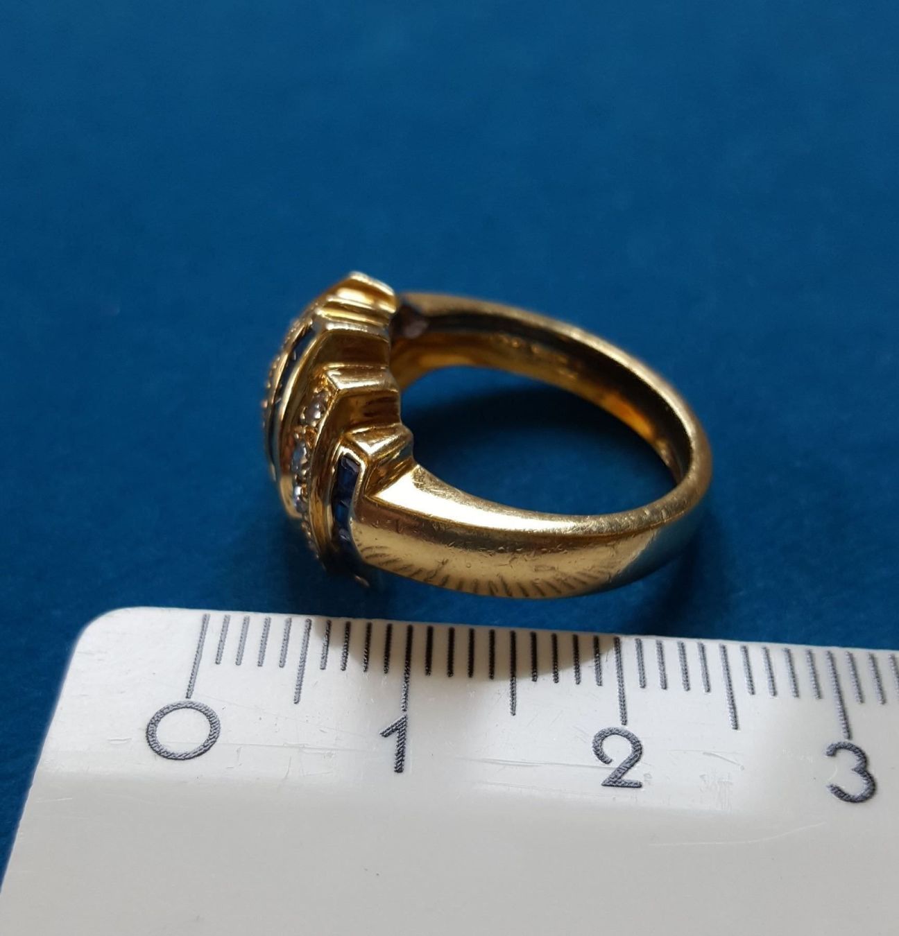 Anelli: Gold 750 Massiv Brillanten/Saphire Ring – Usato da Wald ZH venduto da Aniade 5