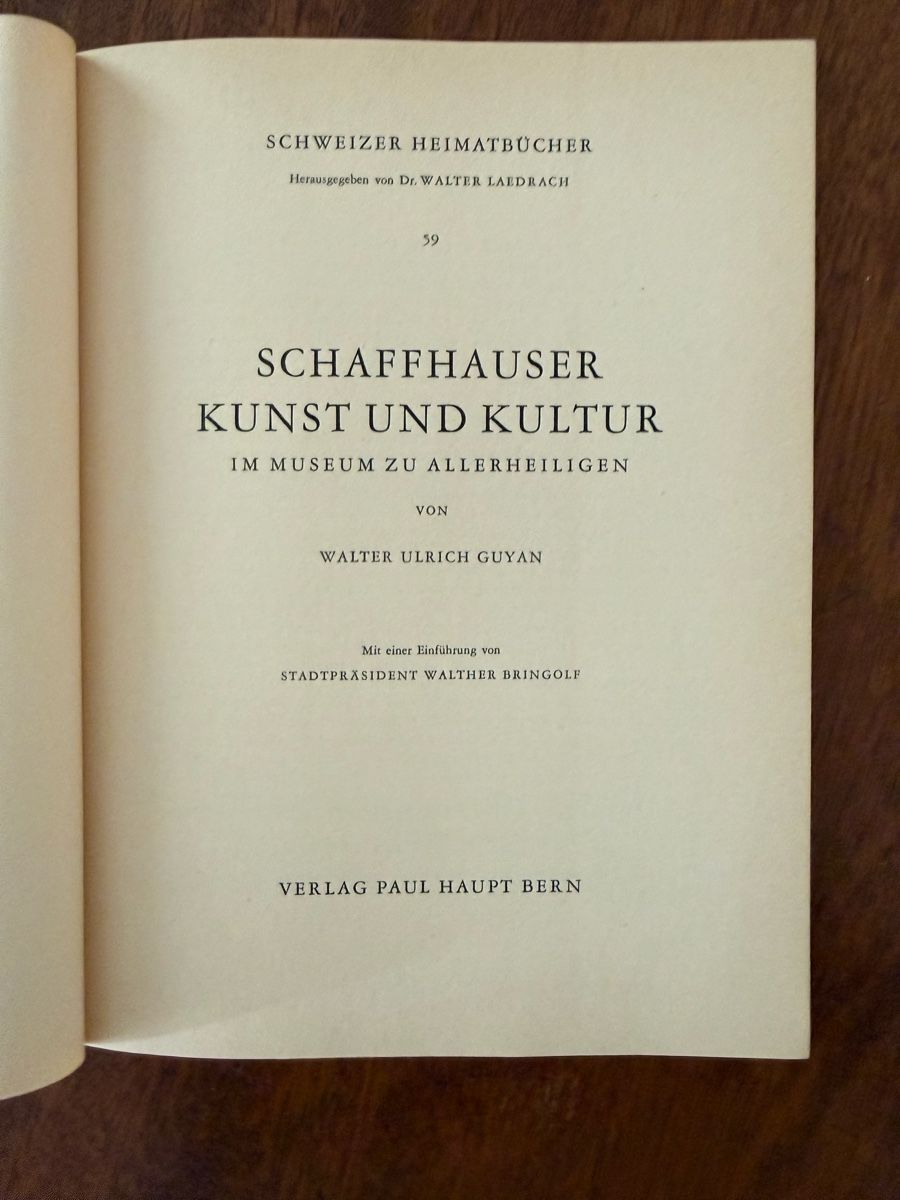 Bücher: Schweizer Heimatbücher: Schaffhauser Kunst & Kultur! – Gebraucht aus Weisslingen von Jannaki 1