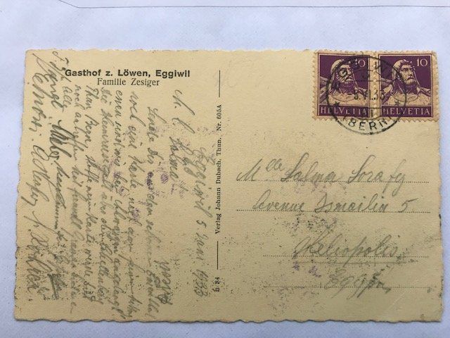 Ansichtskarten: Eggiwil, von 1933 – Gebraucht aus Niederscherli von Lucia16 2