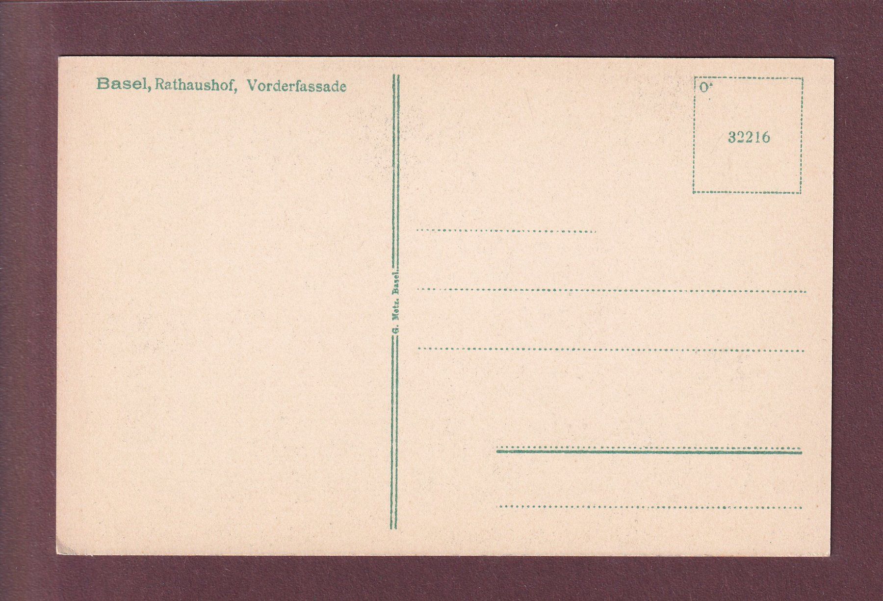 Cartoline postali: BASEL - Rathaushof - Vorderfassade – Usato da Pully venduto da nicecards 1