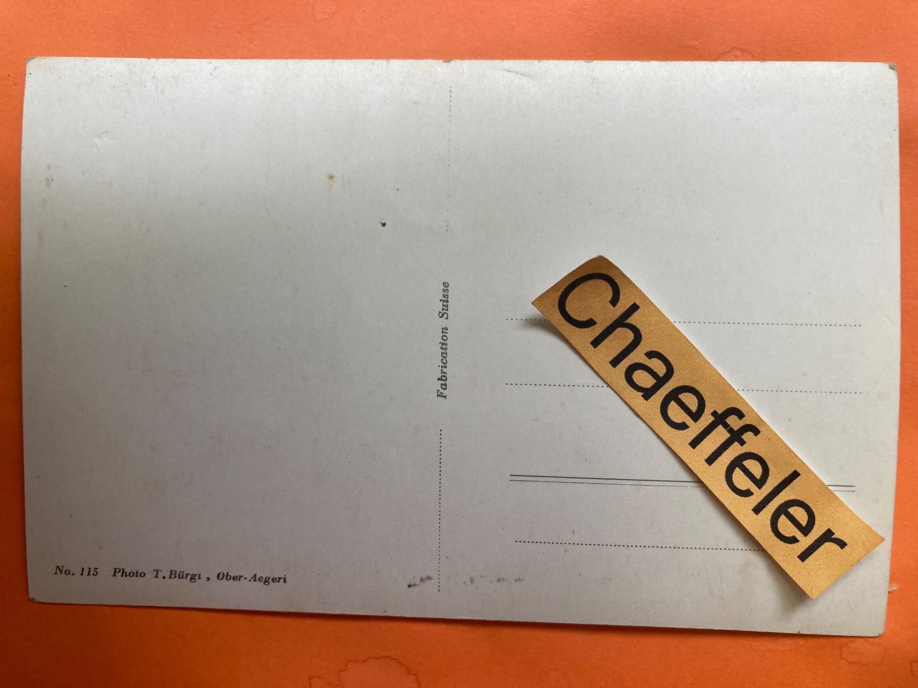 Cartes postales: Ober - u. Unterägeri – D'occasion à Zürich par Chaeffeler 1