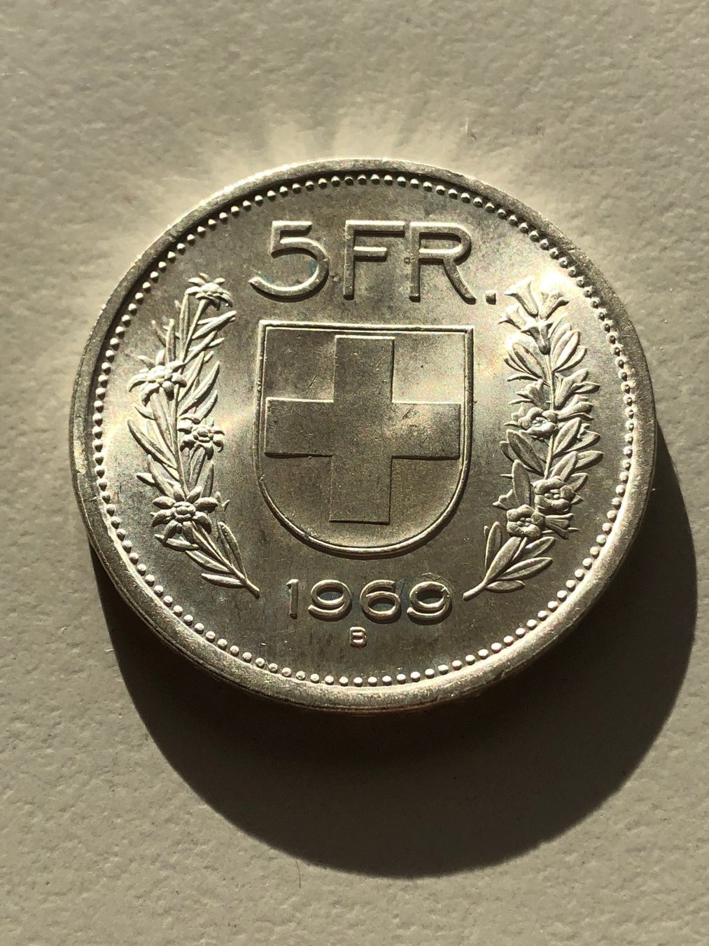 Tutti le monete: 5 Fr. 1969 – Usato da Schötz venduto da Odpa