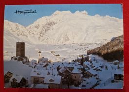 Hospental im Winter alt/ungelaufen